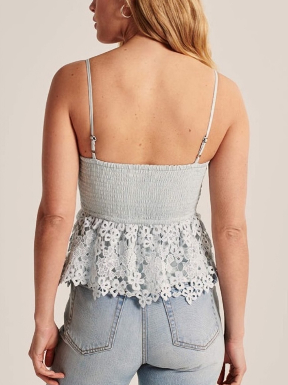 Abercrombie & Fitch Floral Lace Peplum Cami NWT - Picture 2 of 10